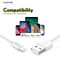 Overtime iOS Compatible Charger Set of 3, 6ft iPhone Charger Cable, USB to Lightning Cable, USB Cord, White OTDCIP6WHX3 - alternate 4